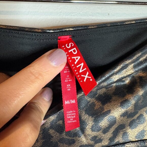 Spanx faux leather leopard print leggings - Picture 5 of 5